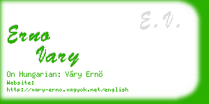 erno vary business card