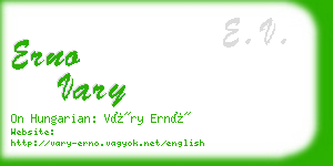 erno vary business card